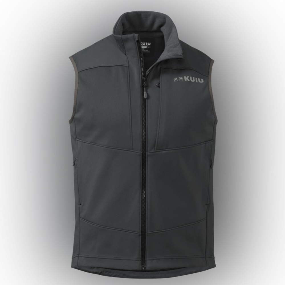 KUIU Men’s Gunmetal Color Windproof Axis Vest Size Large